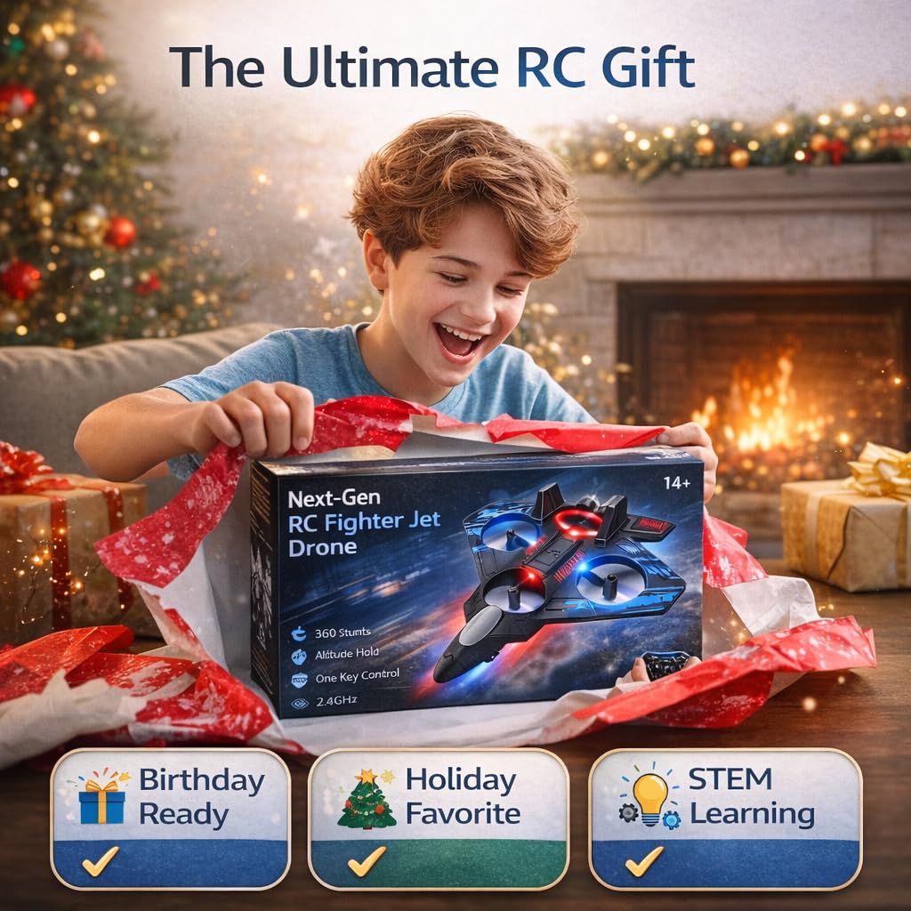 Tekg ThunderJet Pro – High-Speed RC Fighter Jet Airplane with Remote Control