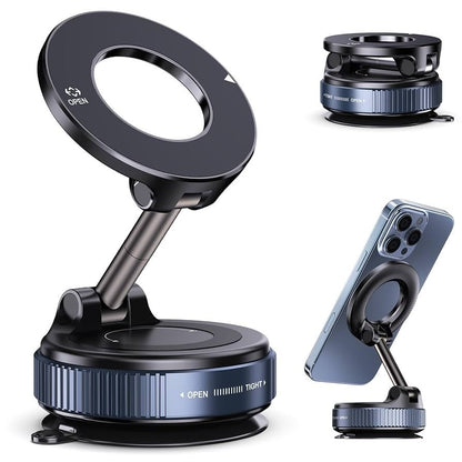 Tekg | Magnetic Car Phone Holder | 360° Rotation Dashboard Mount | Strong Grip Mobile Holder for Car & Content creation
